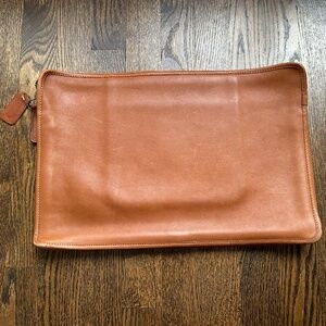 Vintage Coach Leather Portfolio Document Case Tan
